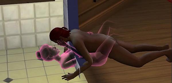  The Sims 4 sexo oral e comendo uma fantasma
